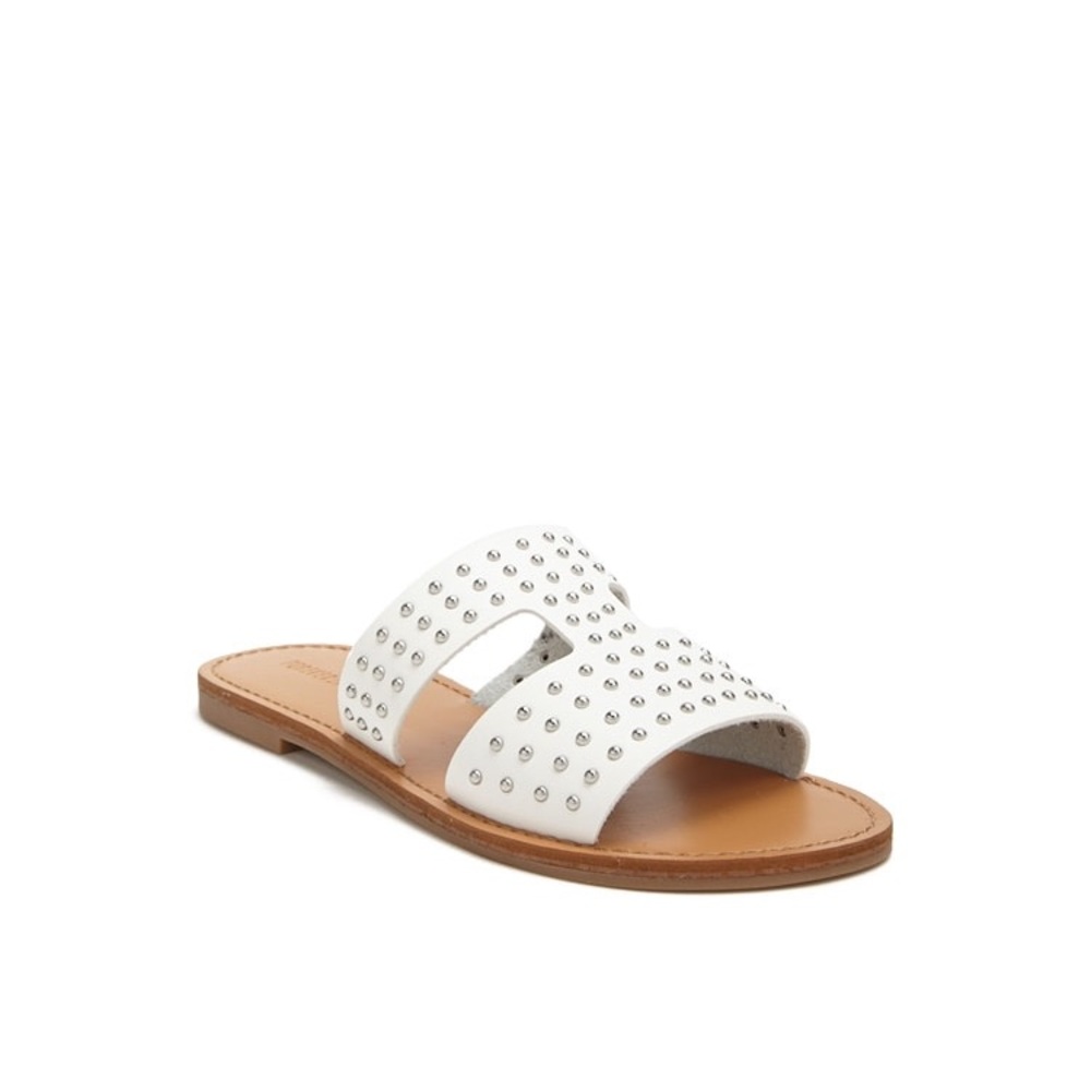 White Studded Sandals - Picture 1 of 3
